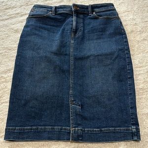 Talbots denim knee skirt